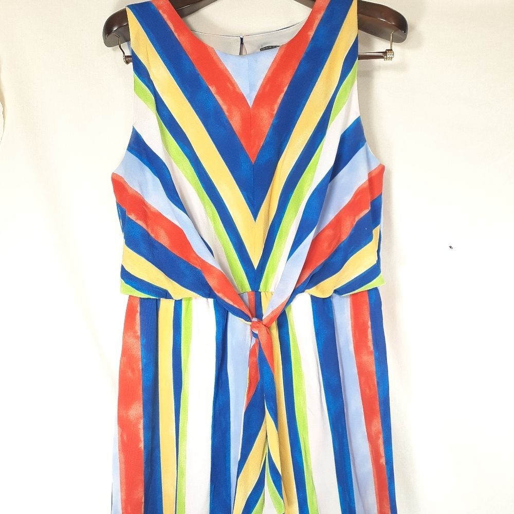 Luxology summer striped Pants Romper ~ size XL